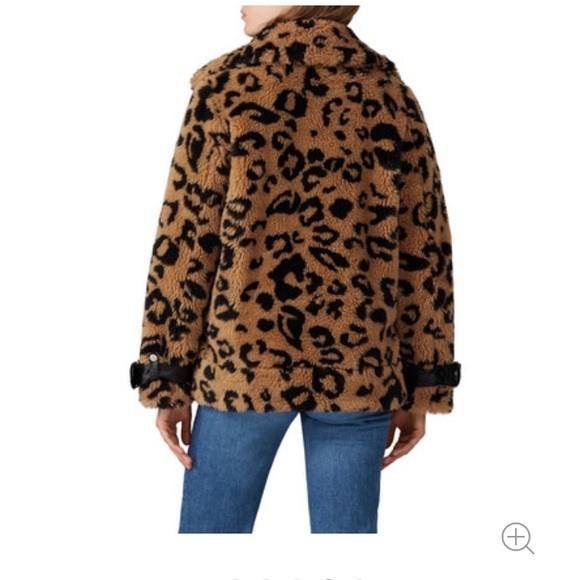 🌟Host Pick🌟 Avec Les Filles Leopard Teddy Biker Jacket - Picture 4 of 8